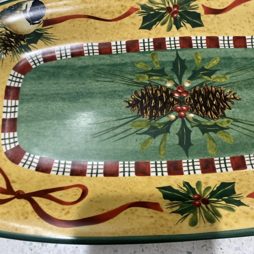 LENOX WINTER GREETINGS HORS D'OEUVRE‎ TRAY - 14 3/8